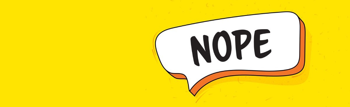 Illustration of the word "nope", representing subscription plans challenges