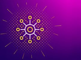 A digital spoke with rays surrounding it, representing omnichannel.