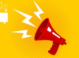 Image with yellow background and red megaphone, indicating Disruption in the postal industry brings equal parts threat and opportunity. By tackling digital transformation, they can come out on top.