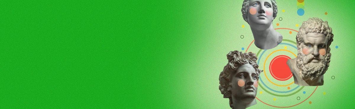 A collage of busts connected by concentric circles represent the power of sales performance management software (SPM) to provide a foundation for a better experience across the data, tools, and processes sales reps use every day and operations management.