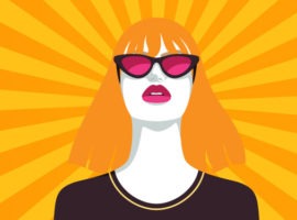 تتحرك أشعة الشمس ببطء خلف امرأة ترتدي نظارة شمسية ، مما يمثل اتجاهات التجارة الإلكترونية الجديدة في عام 2023.