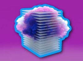 Cloud computing and network server concept stock photo with a cloud in the background, representing cloud data protection.